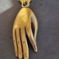 solid brass hand pendant 