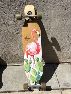 VOLADOR LONGBOARD MAPLE 42” Skateboard W FLAMINGO - Rare!