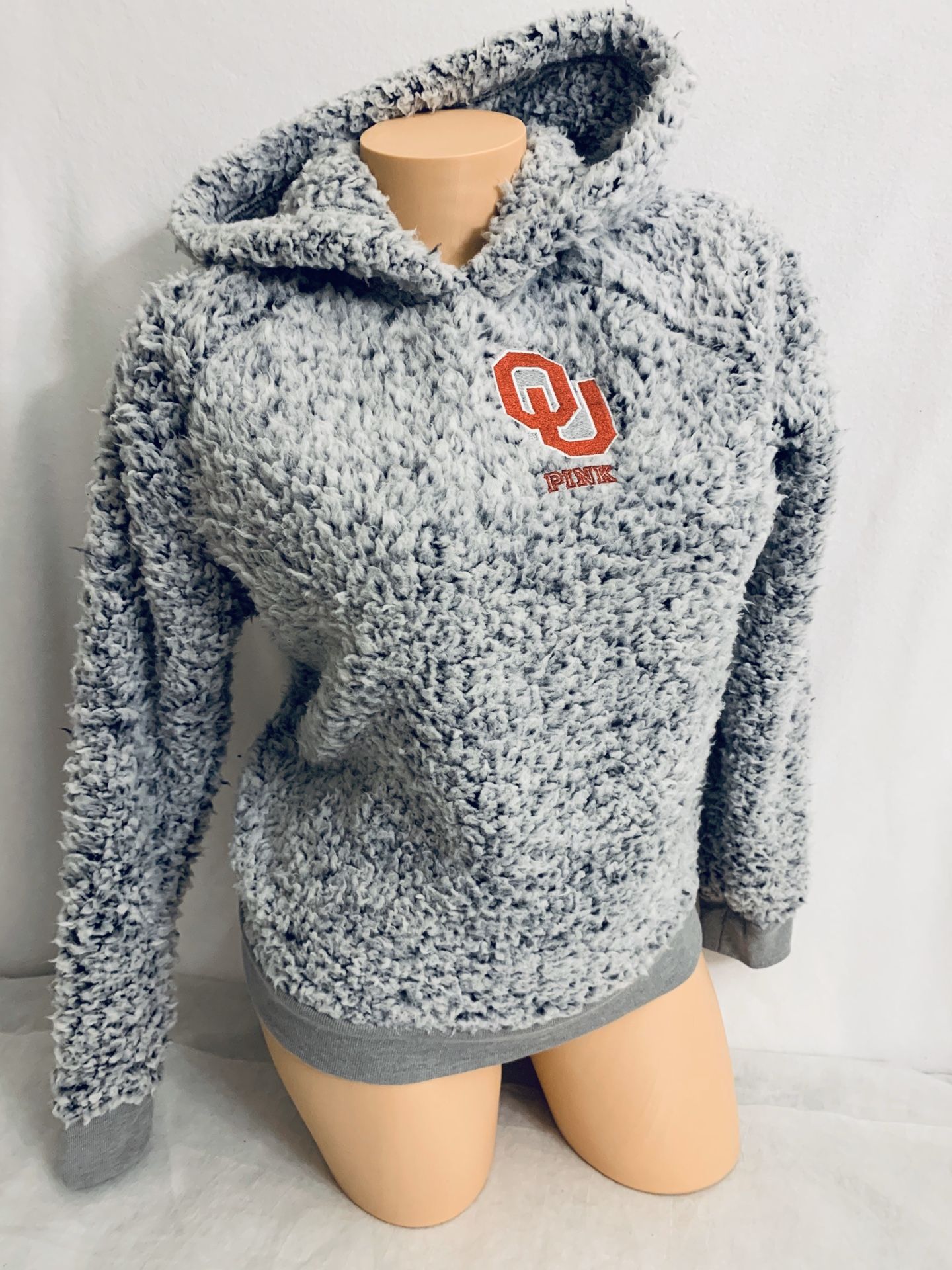 Victorias Secret PINK NWT Oklahoma University Sherpa Hoodie XSMALL