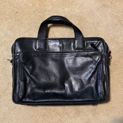  Cole Hann Men's Leather Briefcase 16x11x2.5