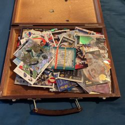 Suitcase Of Football Cards 