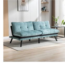kevinplus 71.6'' Loveseat Sleeper Sofa Couch Convertible Sofa Bed for Living Room, Futon Sofa Bed with Adjustable Backrest Metal Leg for Apartment Bed