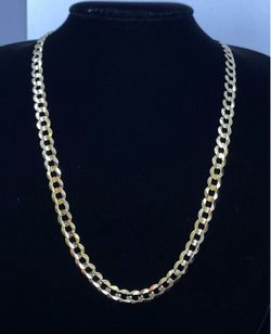 $4350 Yellow Gold Cuban Chain Necklace