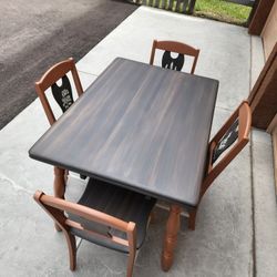 Solid Maple Table And Chairs