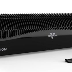 Vornado TRANSOM Window Fan with 4 Speeds, Remote Control, Reversible Exhaust Mode, Weather Resistant Case, Black, Whole Room open box new 