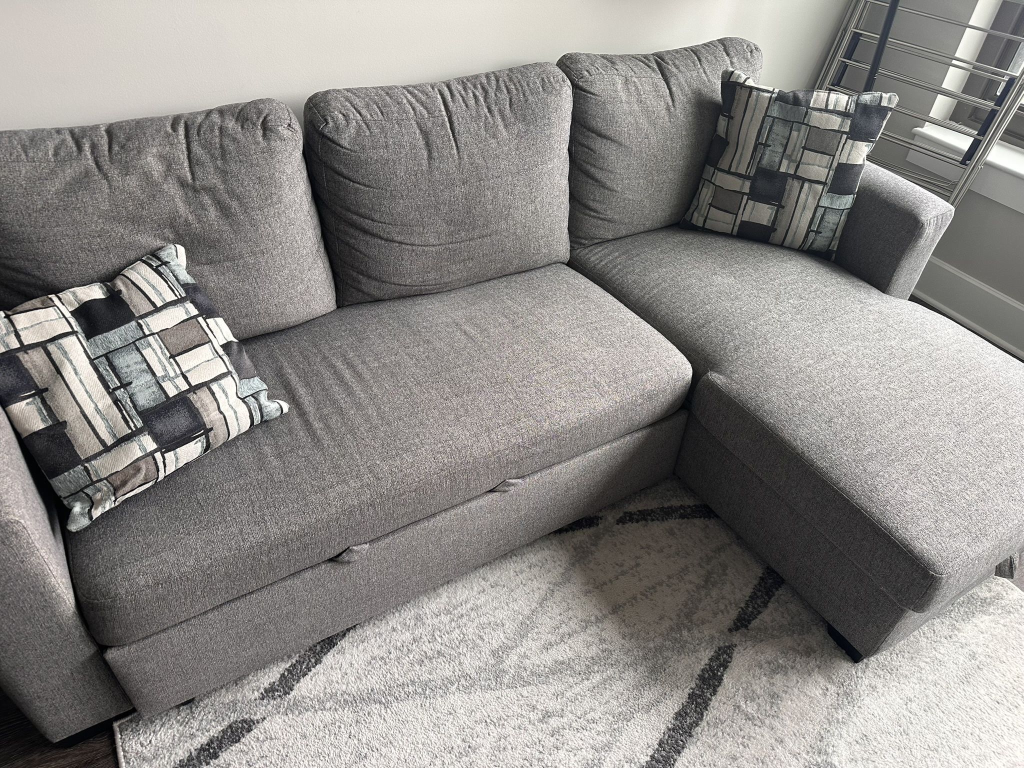 Two Piece Sleeper Upholstered Sectional