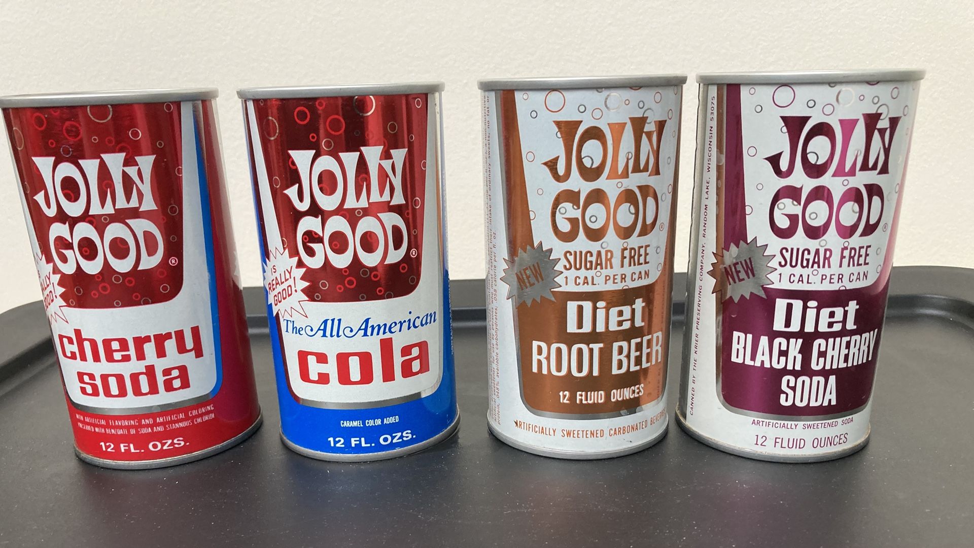 Vintage 1970’s Jolly Good Brand Soda Pop Cans.