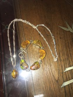 Very nice bracelet and a necklace silver 925