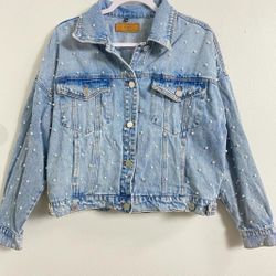 BLANKNYC Pear Studded Denim Jacket