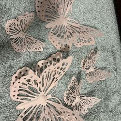pink butterfly decor