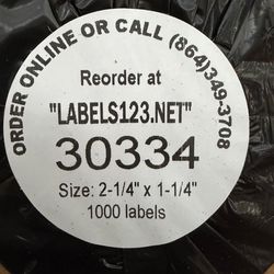 Shipping Labels 2.25”x1.25” 1000/Roll – Dymo 30334 Compatible – Barcode Price Stickers