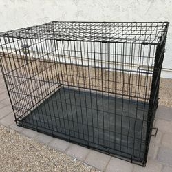 Dog XL Crate Kennel Cage Foldable w/ Tray 42”