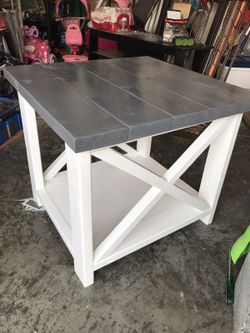 Farmhouse end table.