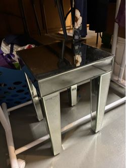 Small Square Mirrored Table