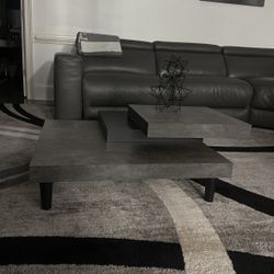 Gray Abstract Coffee Table 