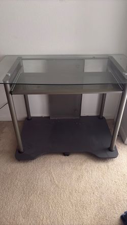 Glass top desk