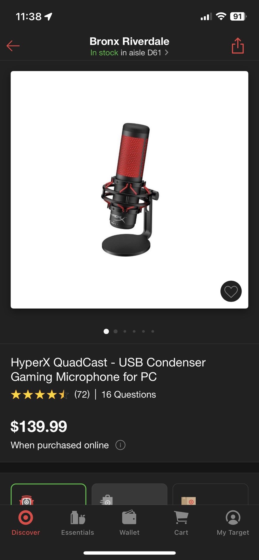 HyperX Quadcast mic