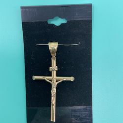 14k Gold Cross Charm 