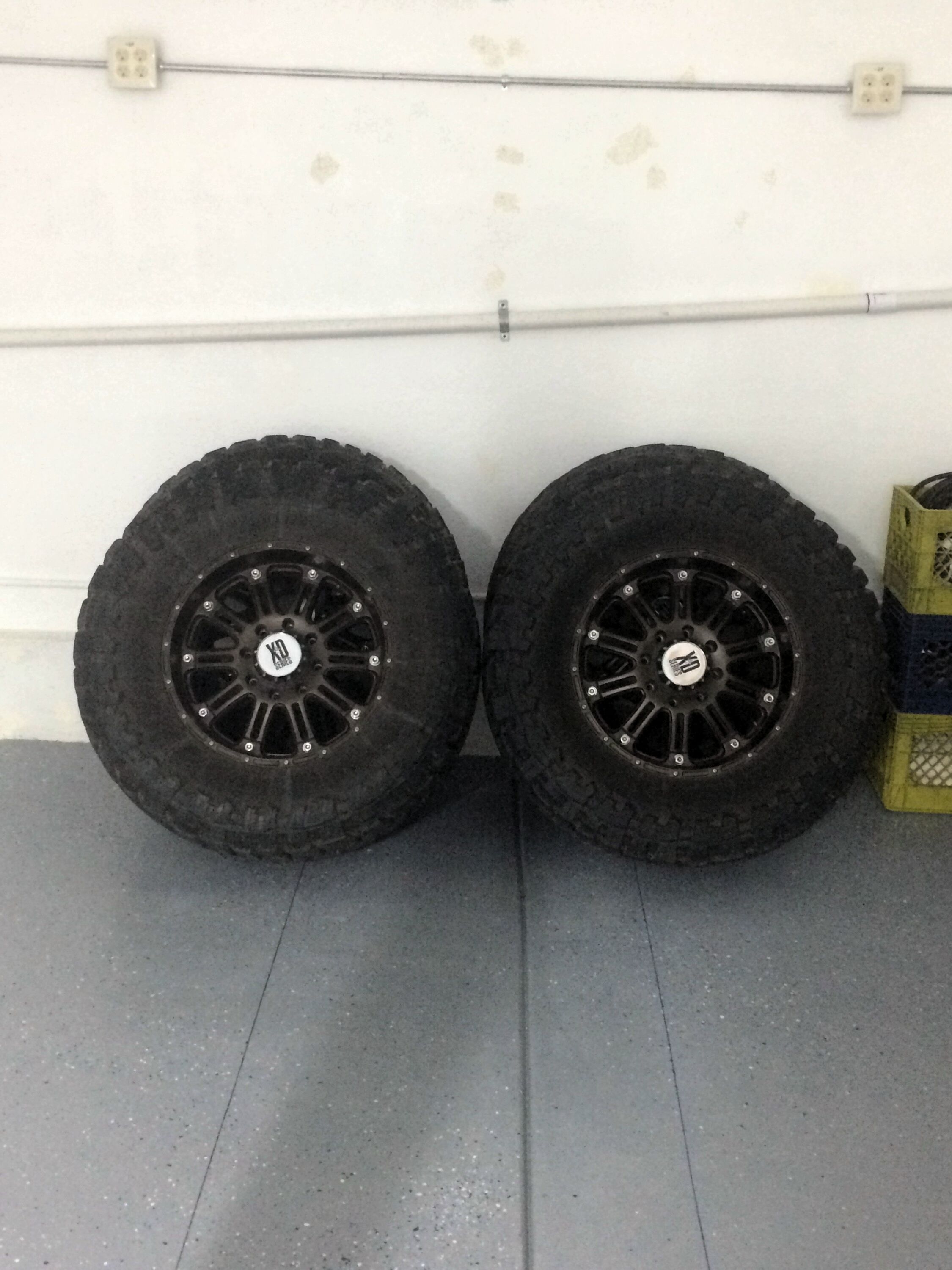 20in. XD 8 lug Rims with Toyo Open Country M/T 37x15.50R20 Tires