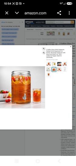 2 Gallon Glass Hobnail Drink Dispenser