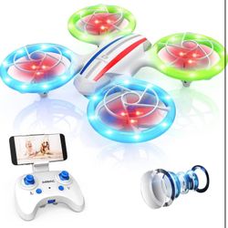 Mini Drone with Altitude Hold, Headless Mode, Quadcopter with 720P HD FPV WiFi Camera