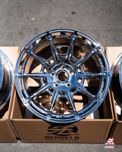 AME Galerna Refino / 18x9.5 +22 / 5x114.3 / Chrome | 240sx s14 GR Corolla Evo