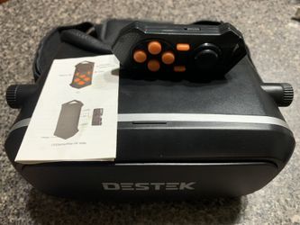 DESTEK Virtual Reality Headset with Bluetooth Remote Controller/Gamepad