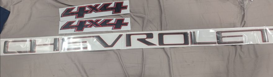 chevrolet emblem and 4x4 stickers