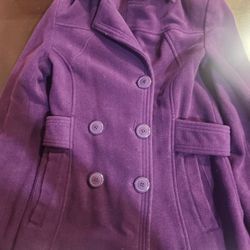 Small PURPLE  COAT KEEP  YOU WARM