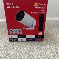  4K video game projector w/ remote