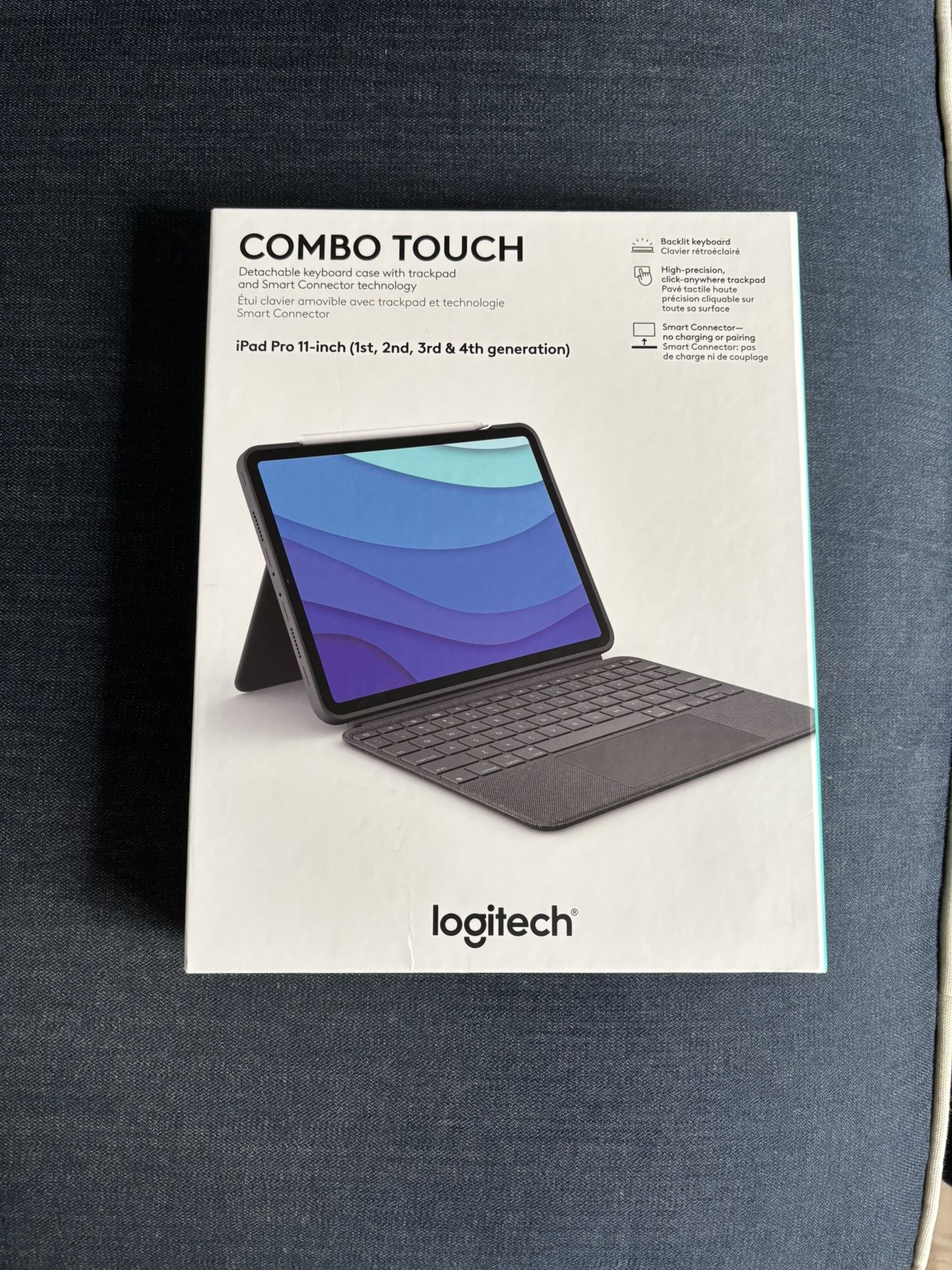 LOGITECH COMBO TOUCH CASE AND KEYBOARD FOR IPAD PRO 11INCH BRAND NEW! $50