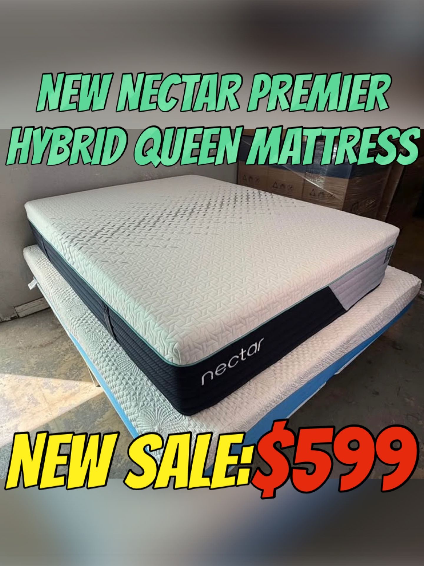 NEW NECTAR PREMIER HYBRID QUEEN MATTRESS
