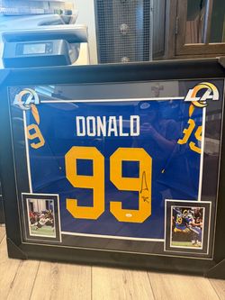 Aaron Donald Autographed LA Rams #99 Jersey – JSA Witnessed – Professionally Framed & Matted