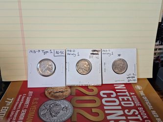Buffalo Nickels FIRST YEAR ALL 3 MINTS Variety 1
