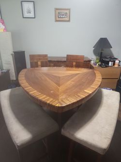 Dinning table and 2 chairs 2 benches
