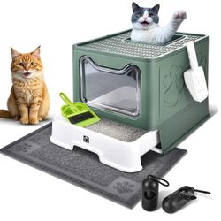 HOMAGICO Enclosed Cat Litter Box Furniture                               #0679