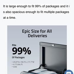 Eufy smart drop package drop box