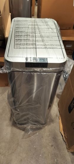 16 gallons automatic rectangular stainless steel trash can/ see discription 👍
