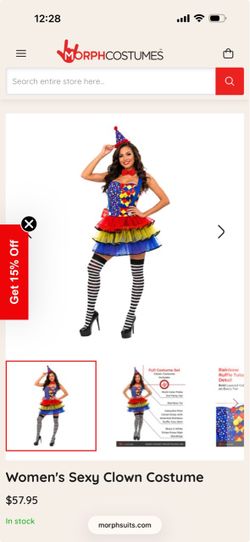 Sexy clown costume