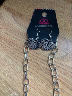 Silver Necklace and matching earrings