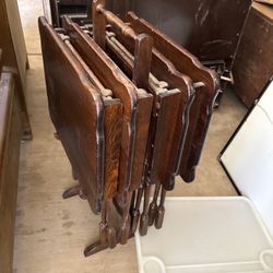Vintage Ethan Allen TV Tray And Stand Set
