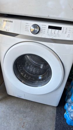 Samsung DVE45T6000W Stackable Washer and Dryer Set