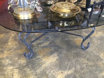 Coffee table with glass