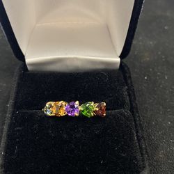 18K multi hearts ring