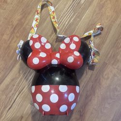 Disney Parks 2019 Minnie Mouse 90th Anniversary Balloon Popcorn Bucket Red Polka