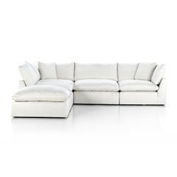 Four Hands Stevie 4-Piece Sectional W/ Ottoman