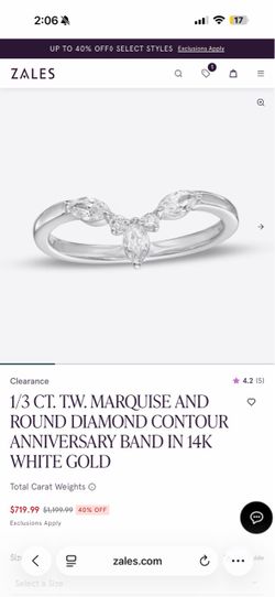 white gold marquise band