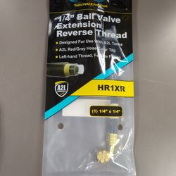 Refrigerant Hose Extension - Rev. Thread 1/4" (8" Black w Tag)