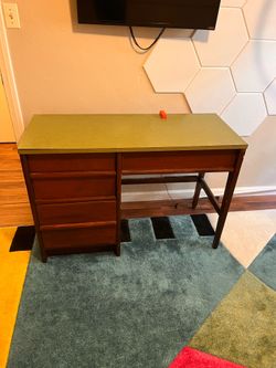 Vintage MCM solid wood desk