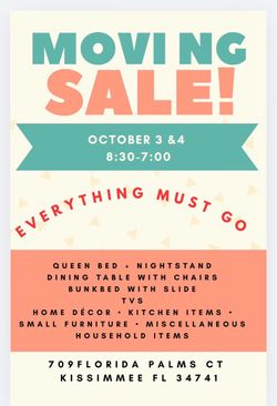 Everything must go moving Sale